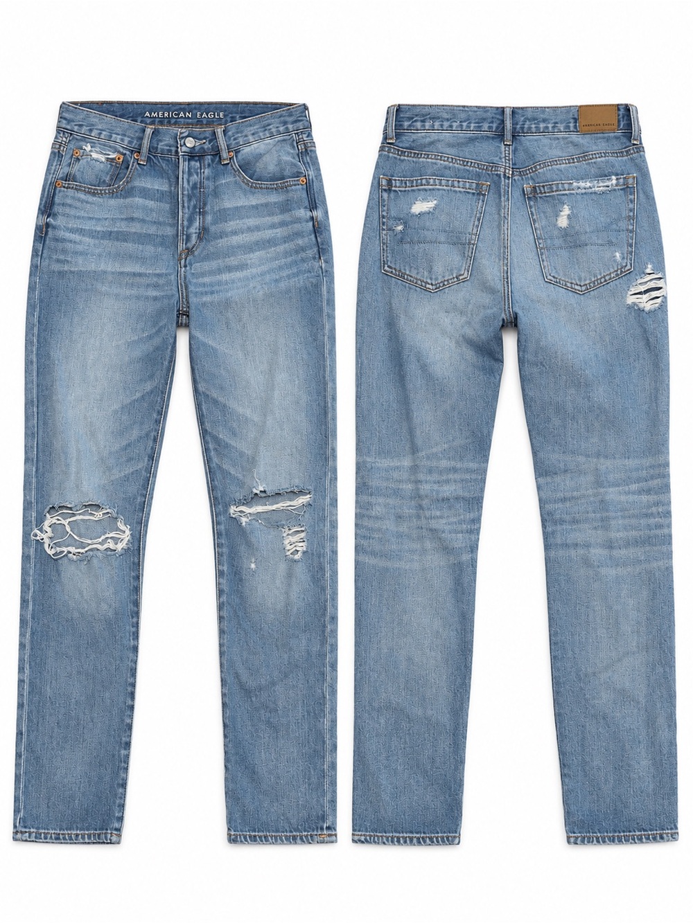 American Eagle Hi-Rise Girlfriend Distressed Jeans Size 2